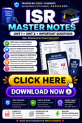 ISR Master Notes (Unit 1 + Unit 2) PYQ Solutions